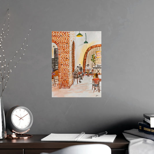 The One at the Coffee Shop Matte Paper Print