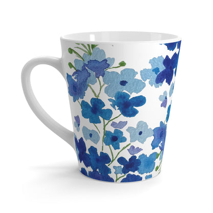 Blue Flowers Latte Mug