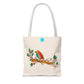 Bright Bird on a Branch Tote Bag
