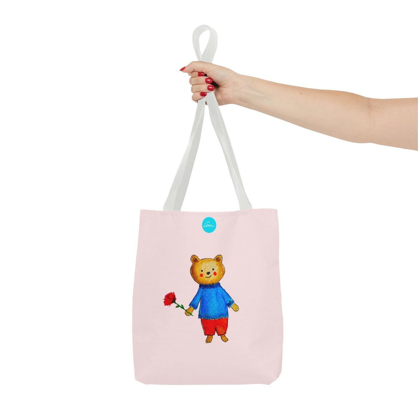 Bear with a Rose Tote Bag