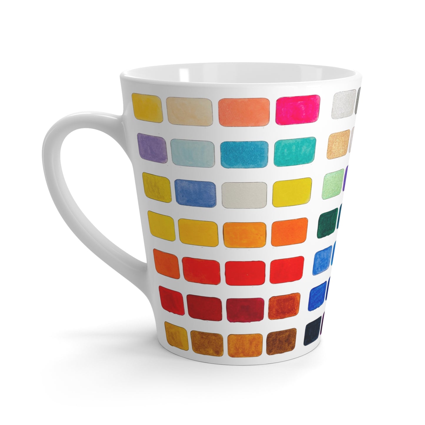 Watercolor Palette Latte Mug