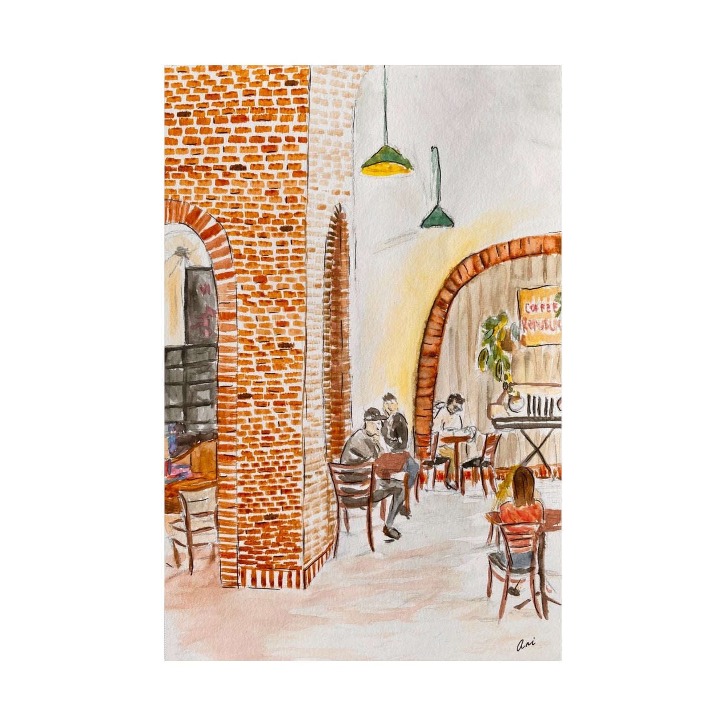 The One at the Coffee Shop Matte Print