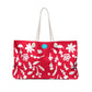 Rose Red Fall Foliage Weekender Bag