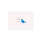 Blue Singing Bird Postcard Bundles with Envelopes