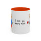 I Love You Beary Much Accent Mug