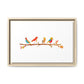 Birds on a Branch Gallery Canvas Print with Frame