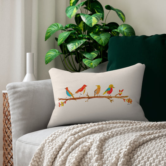 Birds on a Branch Lumbar Pillow