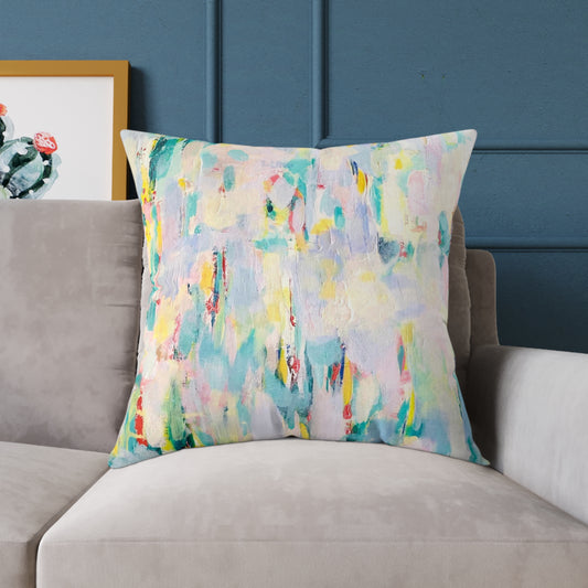 Abstract Square Poly Canvas Pillow