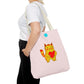 A Cat and a Heart Tote Bag