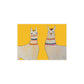 Two Llamas Yellow Postcard Bundles with Envelopes