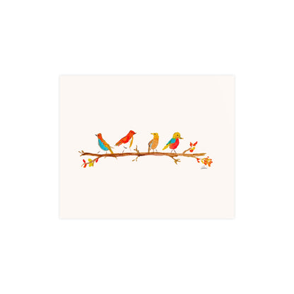 Birds on a Branch Matte Paper Print