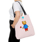 Bear with a Rose Tote Bag