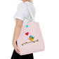 Bird with a Heart Balloon Tote Bag