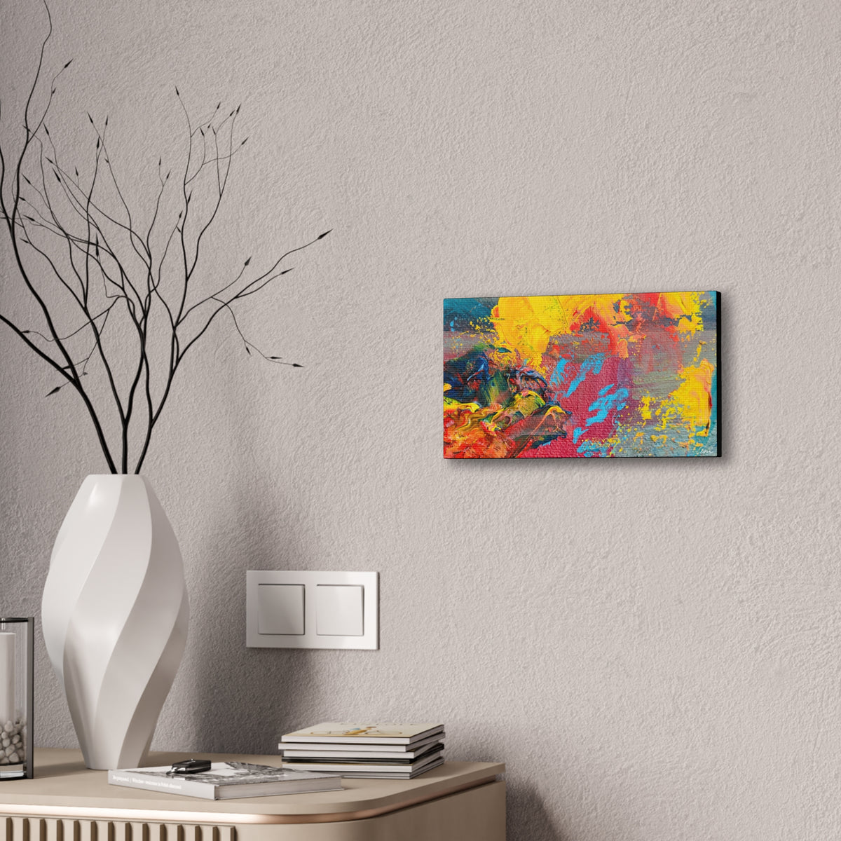 A Burst of Color Stretched Canvas Print