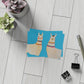 Two Llamas Turquoise Postcard Bundles with Envelopes