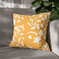 Bumblebee Fall Foliage Faux Suede Square Pillowcase