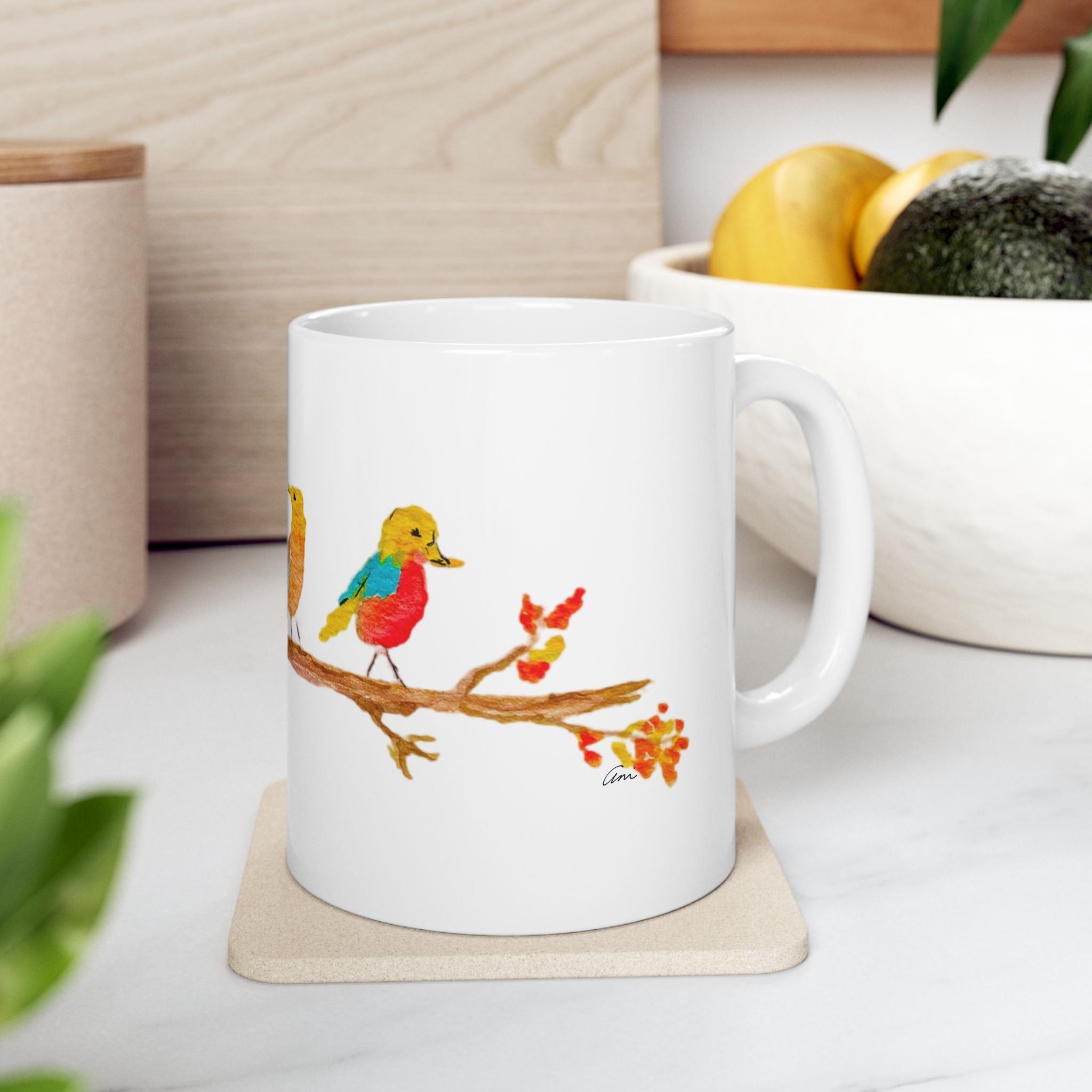 Birds on a Branch Ceramic Mug – Ani Vernon Art