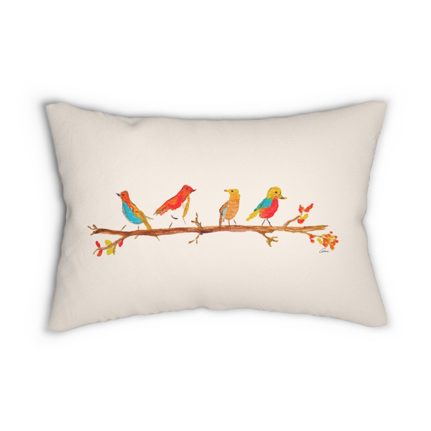 Birds on a Branch Lumbar Pillow
