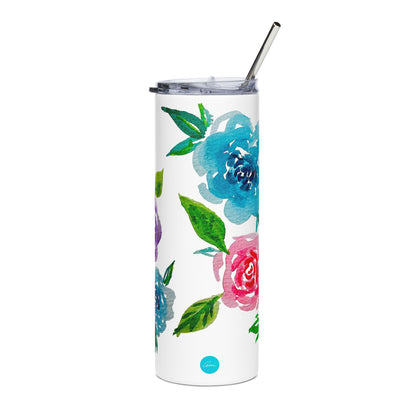 Spring Roses Stainless Steel Tumbler