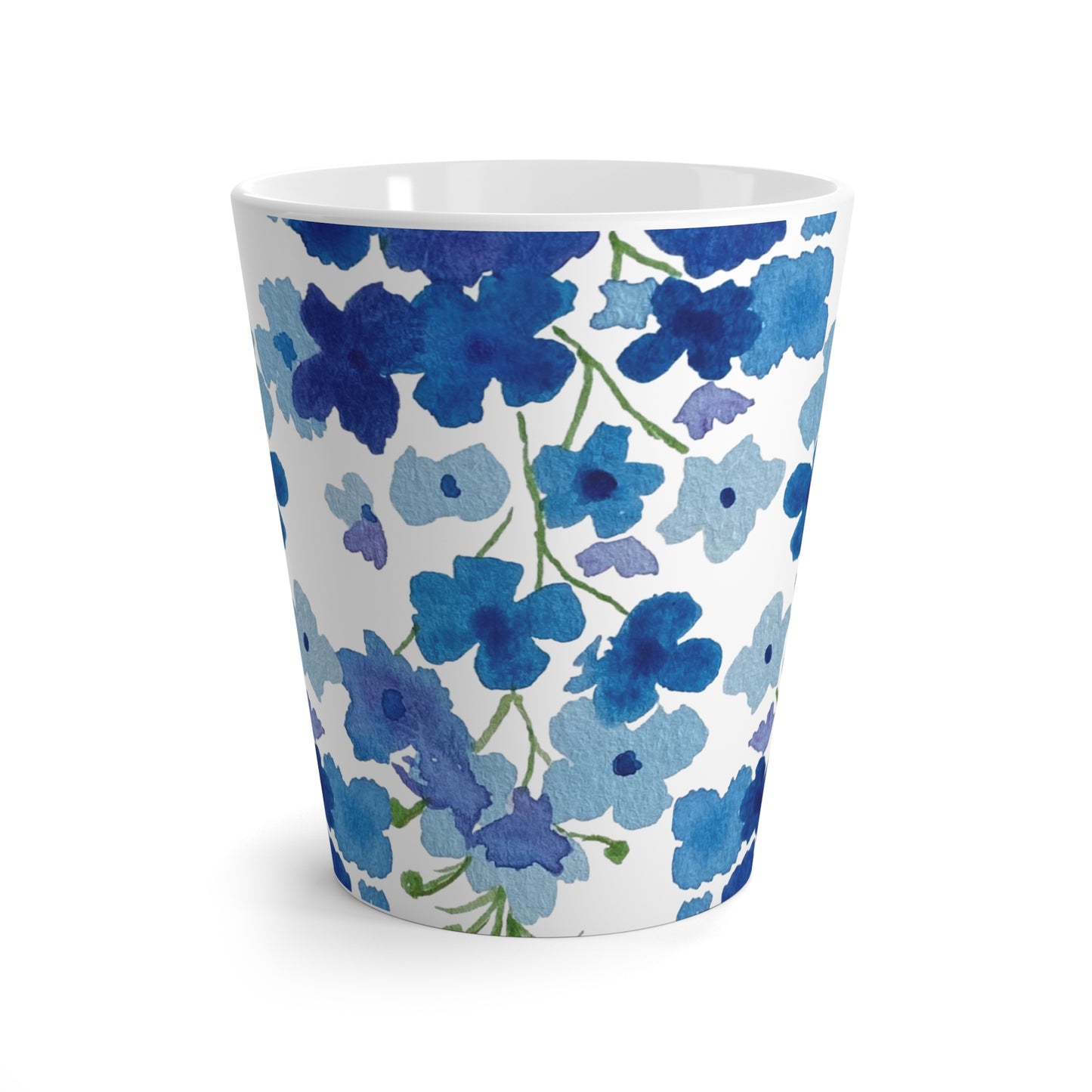 Blue Flowers Latte Mug