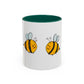 Two Honeybees Accent Mug