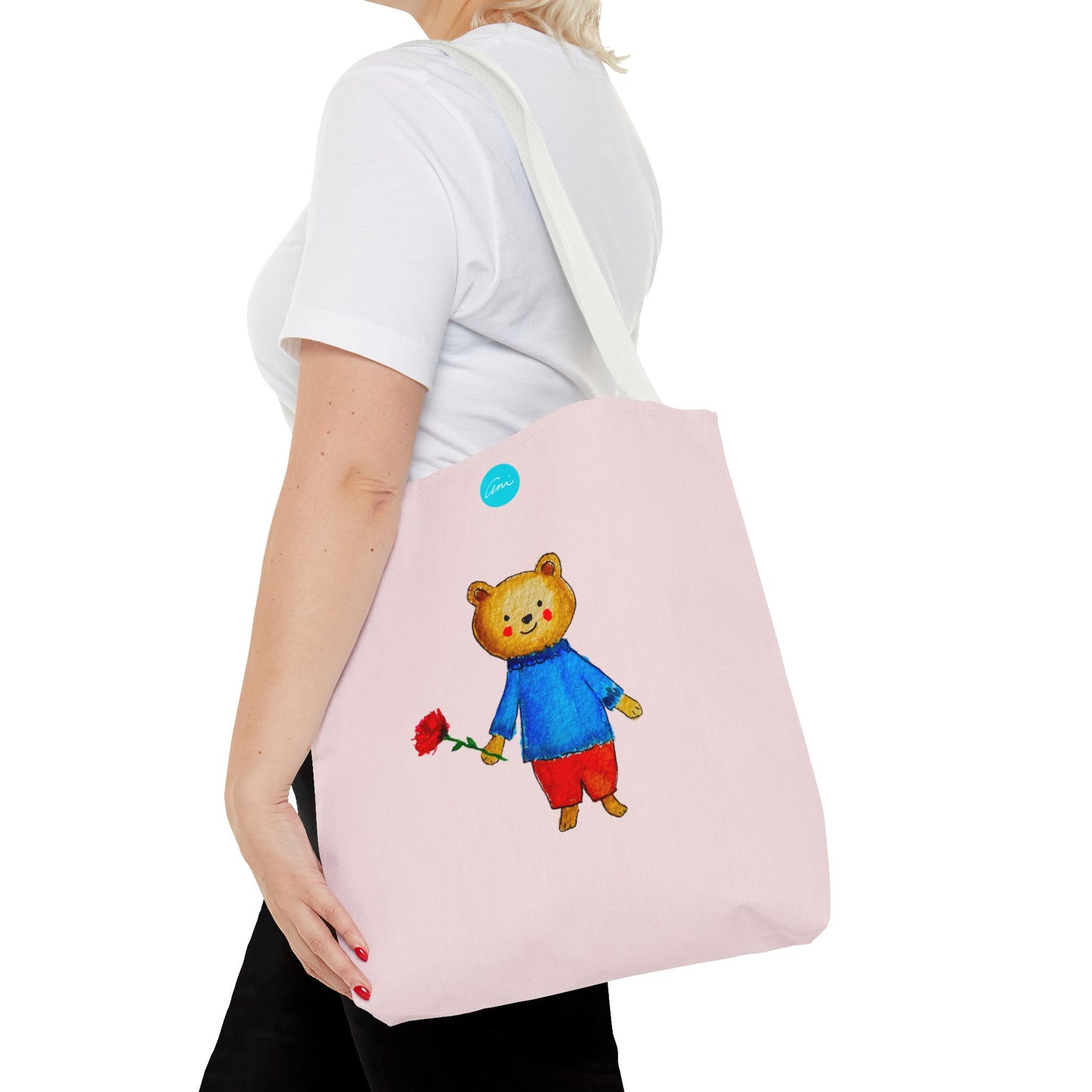 Bear with a Rose Tote Bag