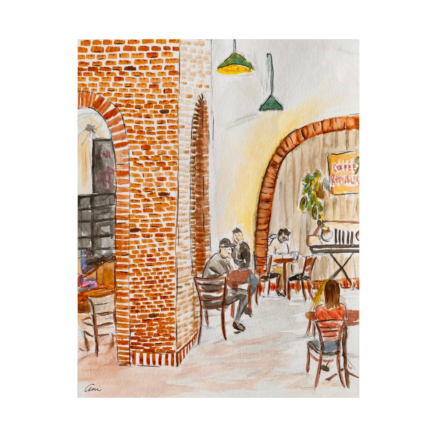 The One at the Coffee Shop Matte Print