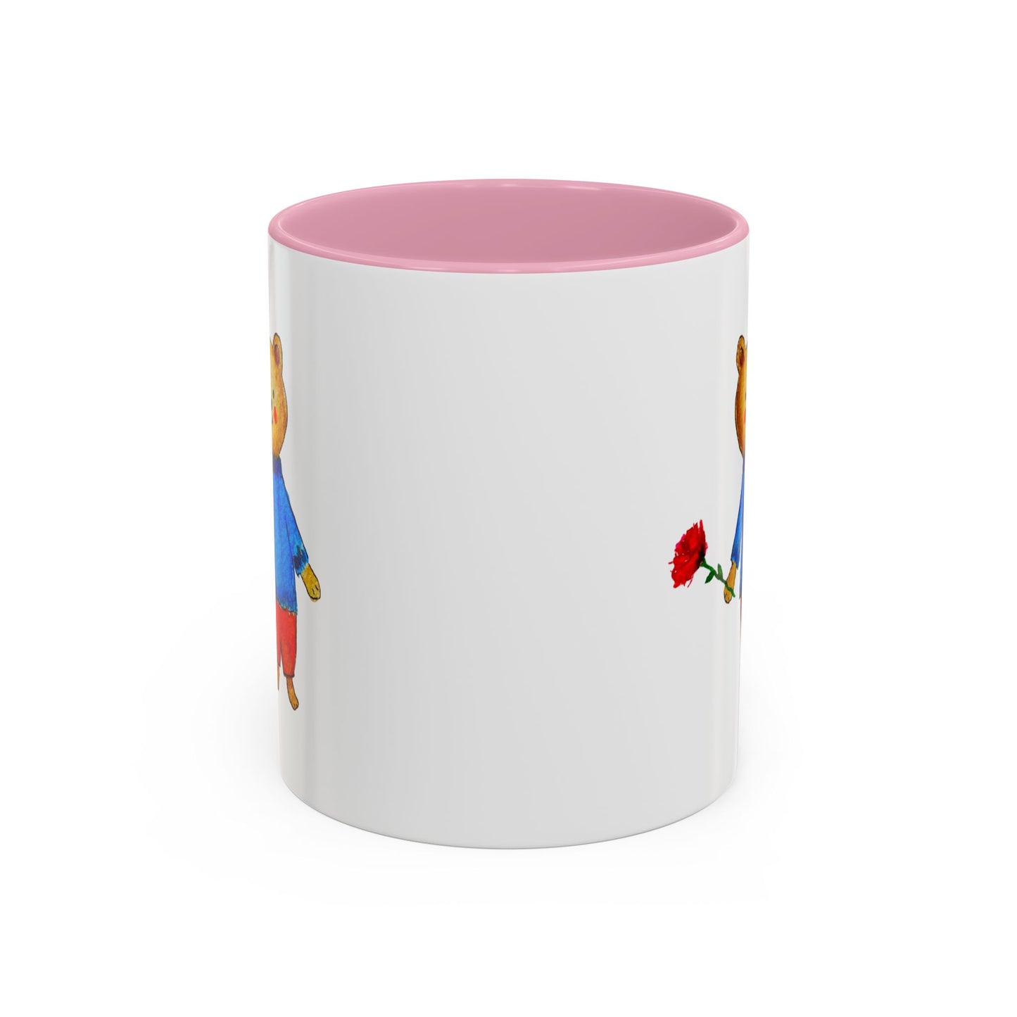 Bear with a Rose Accent Mug