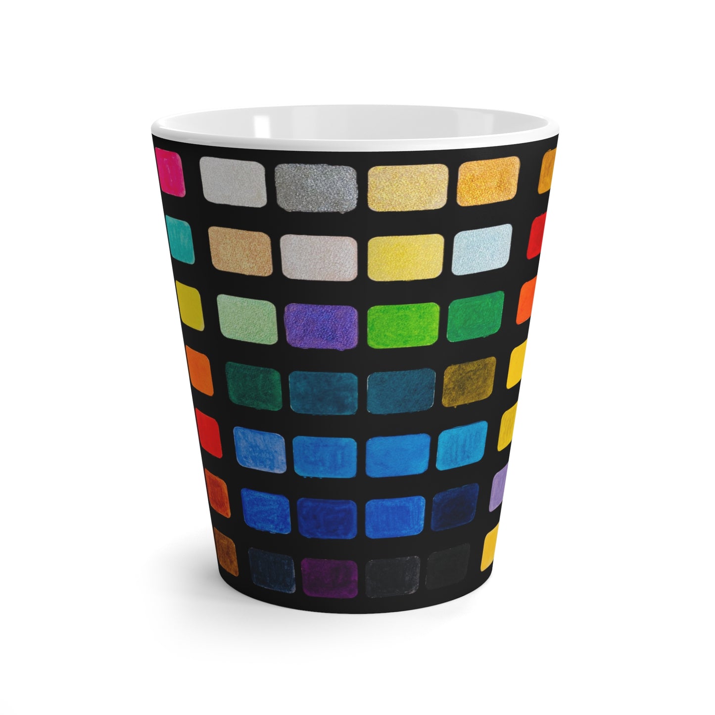 Watercolor Palette Black Latte Mug