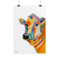 Colorful Cow Rolled Poster