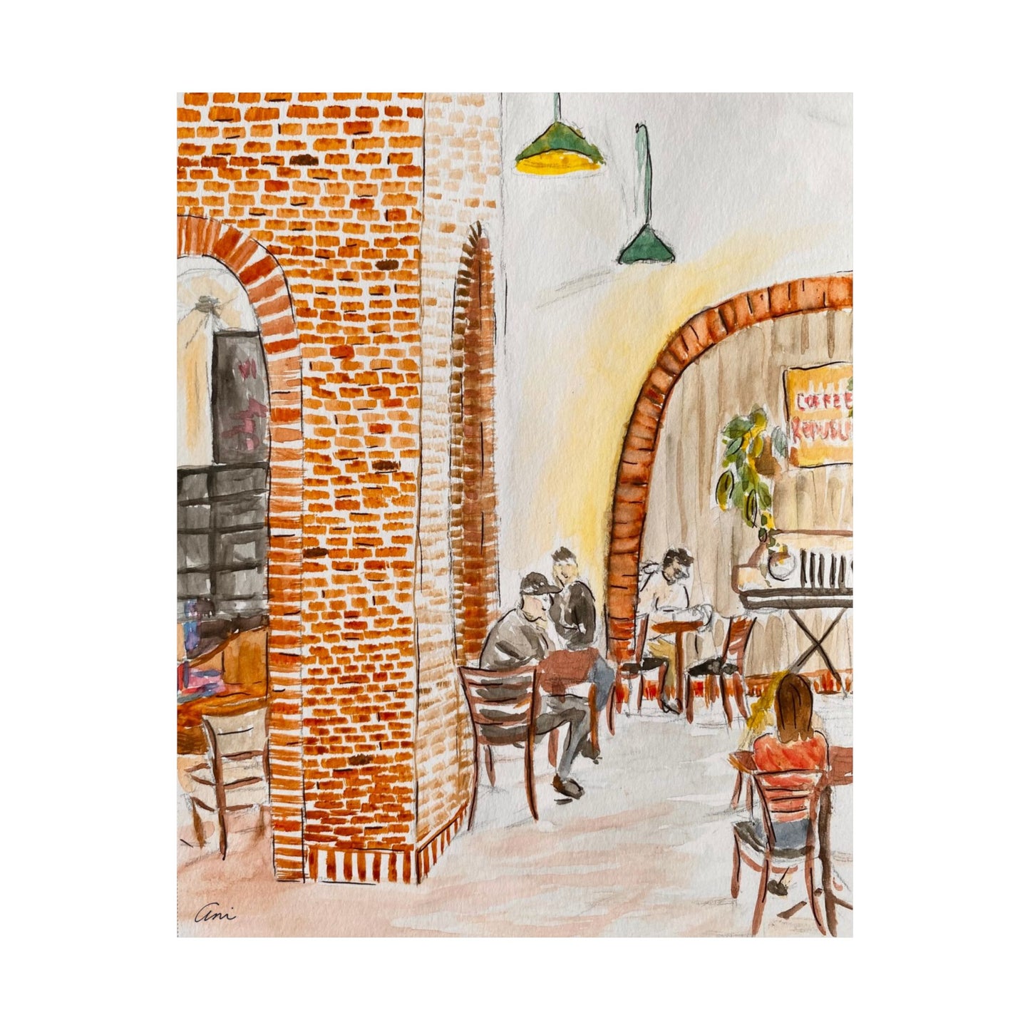 The One at the Coffee Shop Matte Print