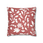 Rhubarb Fall Foliage Faux Suede Square Pillowcase
