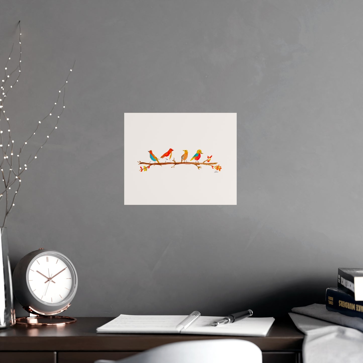Birds on a Branch Matte Print