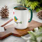 Bird with a Heart Balloon Accent Mug