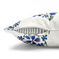 Forget Me Not Floral Faux Suede Square White Pillowcase