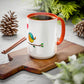 Bird with a Heart Balloon Accent Mug