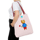 Bear with a Rose Tote Bag