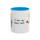I Love You Beary Much Accent Mug