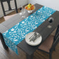 Turquoise Fall Foliage Table Runner (Cotton, Polyester)