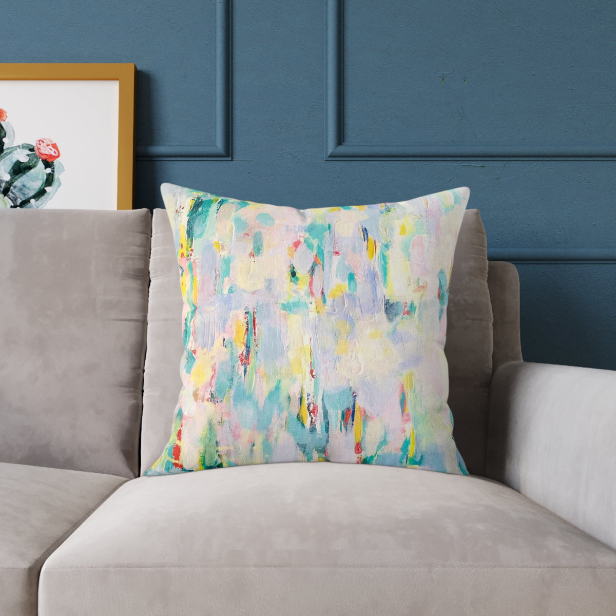 Abstract Square Poly Canvas Pillow