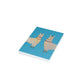 Two Llamas Turquoise Postcard Bundles with Envelopes