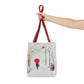 The Red Umbrella Ivory Tote Bag