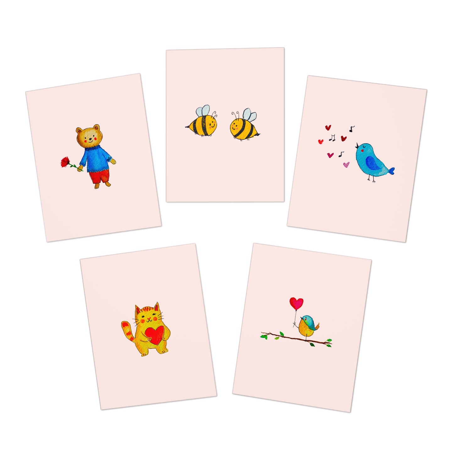 5-Pack Variety Greeting Cards with Envelopes