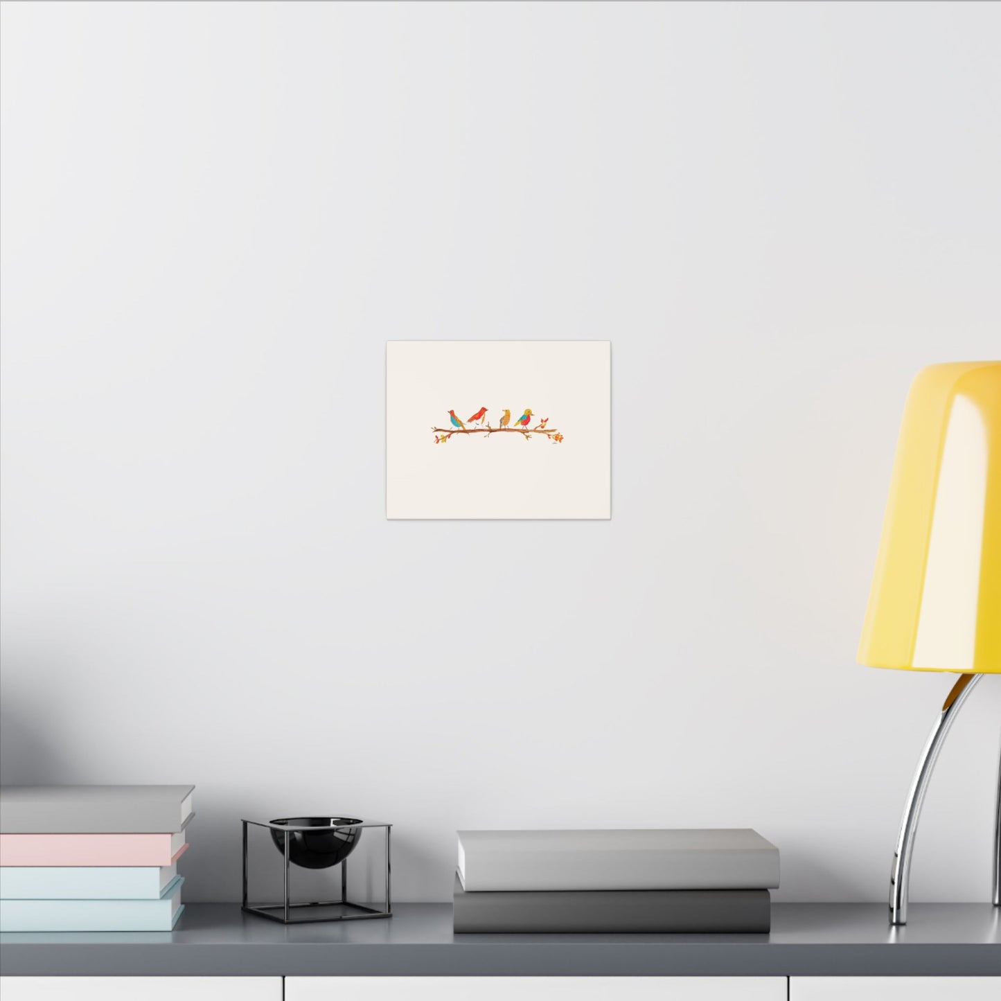 Birds on a Branch Matte Canvas Print
