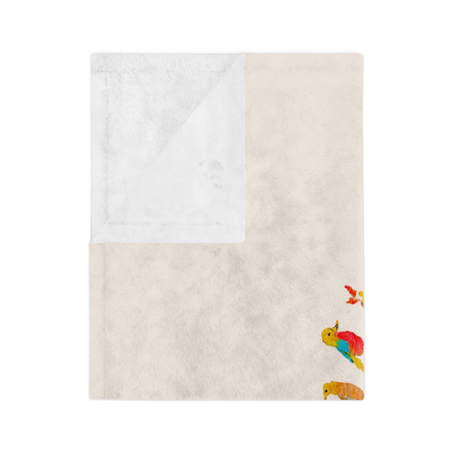 Birds on a Branch Velveteen Microfiber Blanket