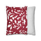 Cherry Cobbler Fall Foliage Faux Suede Square Pillowcase