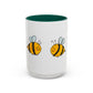 Two Honeybees Accent Mug