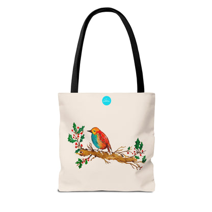 Bright Bird on a Branch Tote Bag