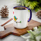 Bird with a Heart Balloon Accent Mug