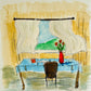 Dancing Curtains Original Watercolor